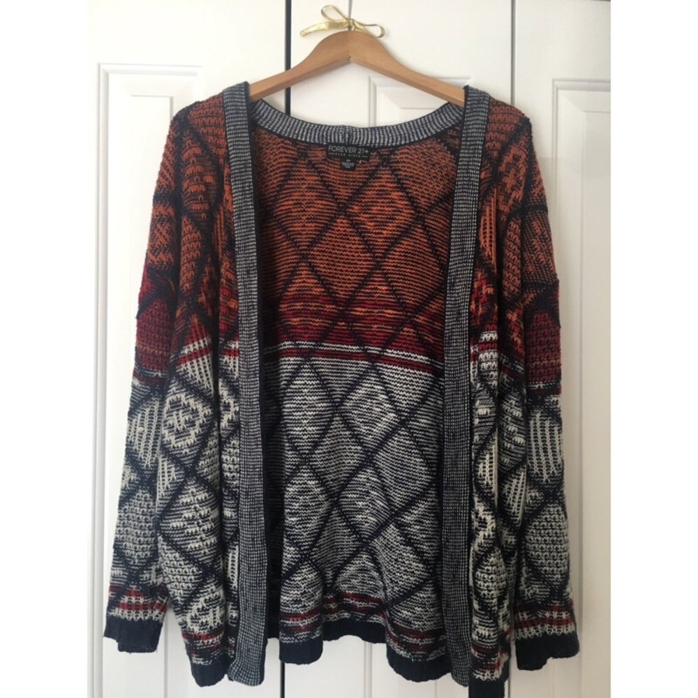 Cozy cardigan. It’s used and has that worn in look
